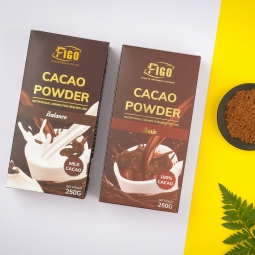 Bột Chocolate 80% cacao, ít đường dòng Balance 250g Figo