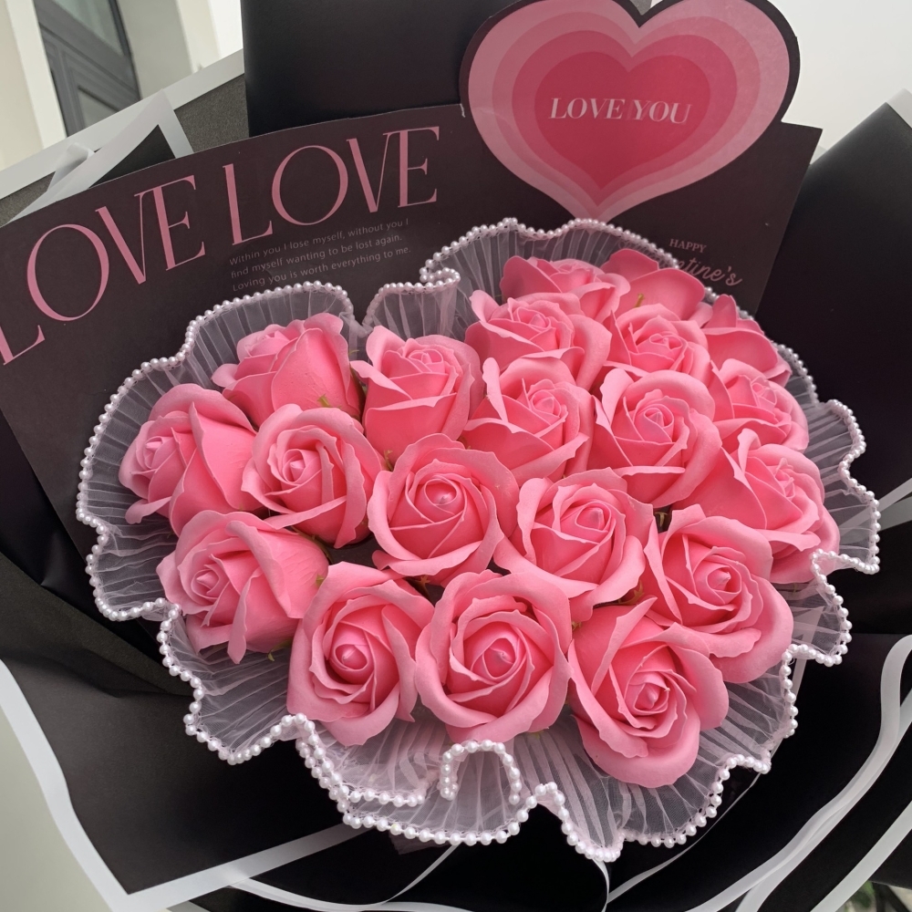 [ FIGO FLOWER ] Set hoa hồng FIGO bó trái tim