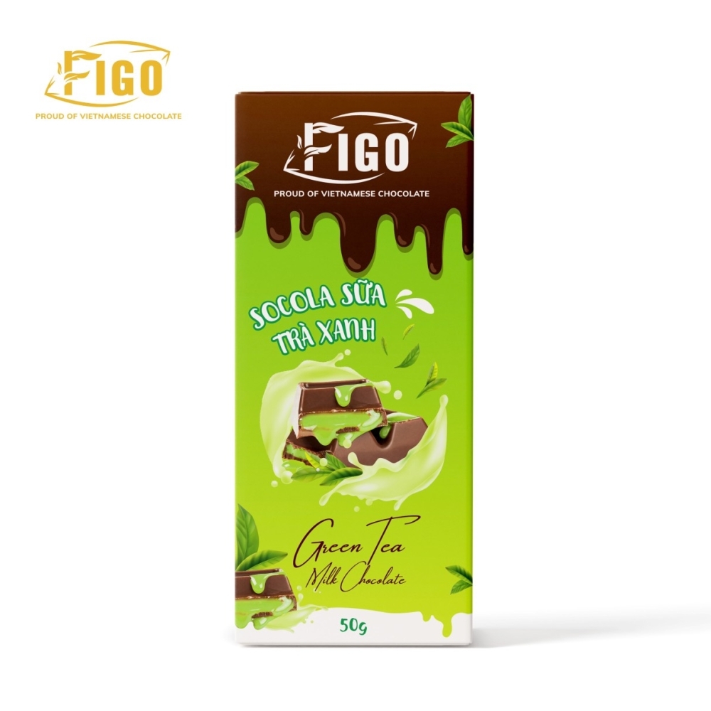 Socola sữa nhân trà xanh 50g FIGO