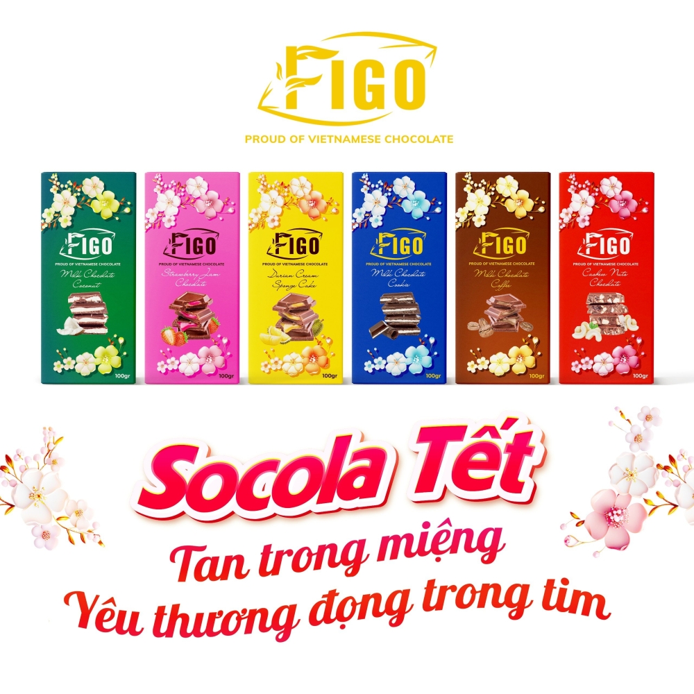 Socola TẾT nhân dừa 100g FIGO